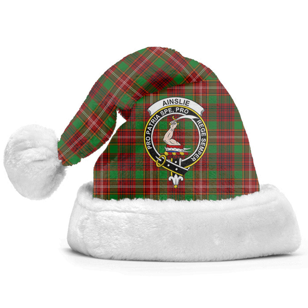 Ainslie Tartan Crest Christmas Hat