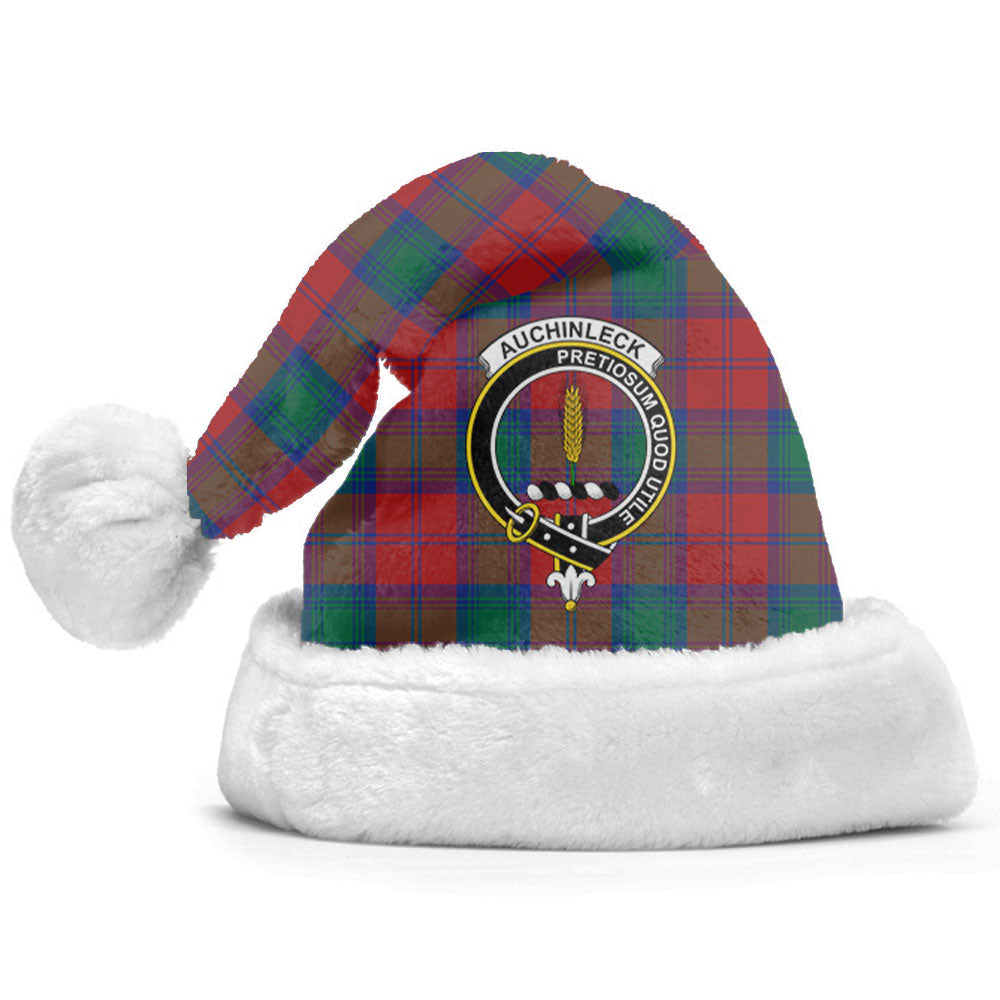 Auchinleck Tartan Crest Christmas Hat