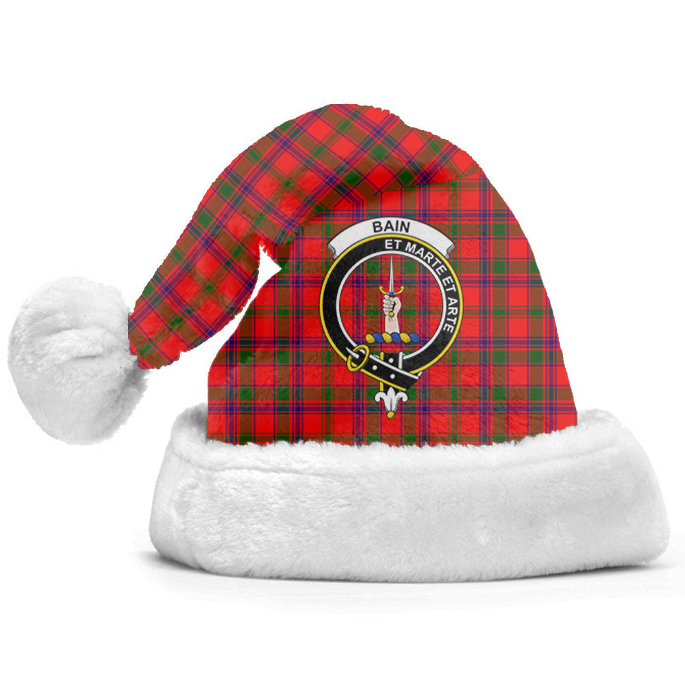 Bain Tartan Crest Christmas Hat