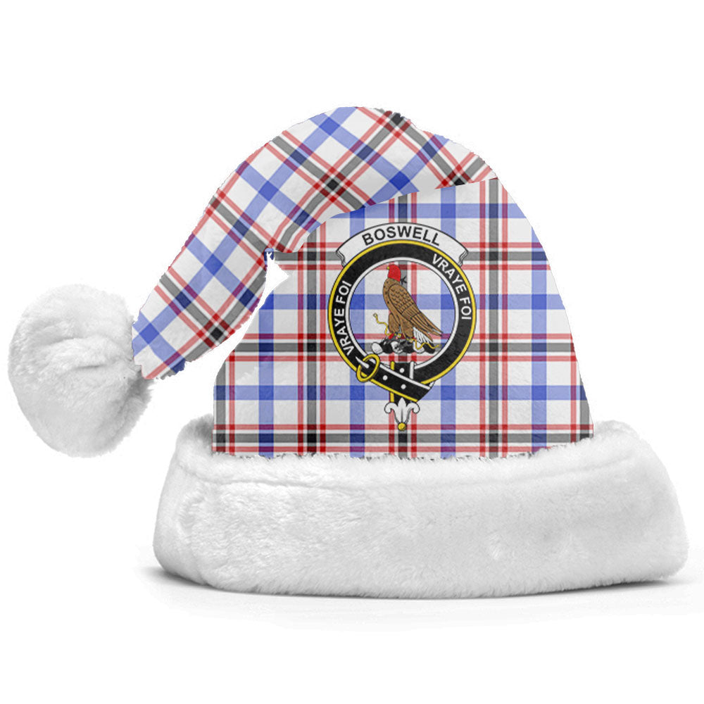 Boswell Modern Tartan Crest Christmas Hat