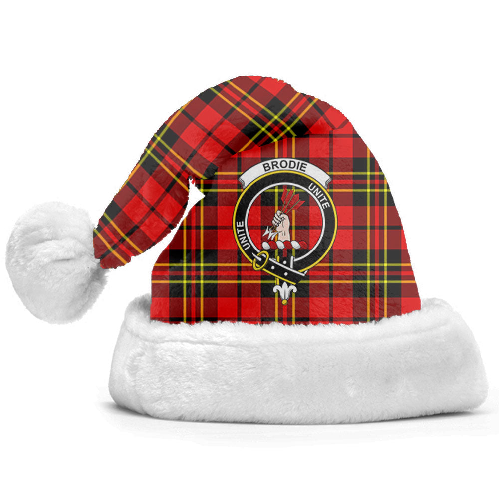 Brodie Modern Tartan Crest Christmas Hat