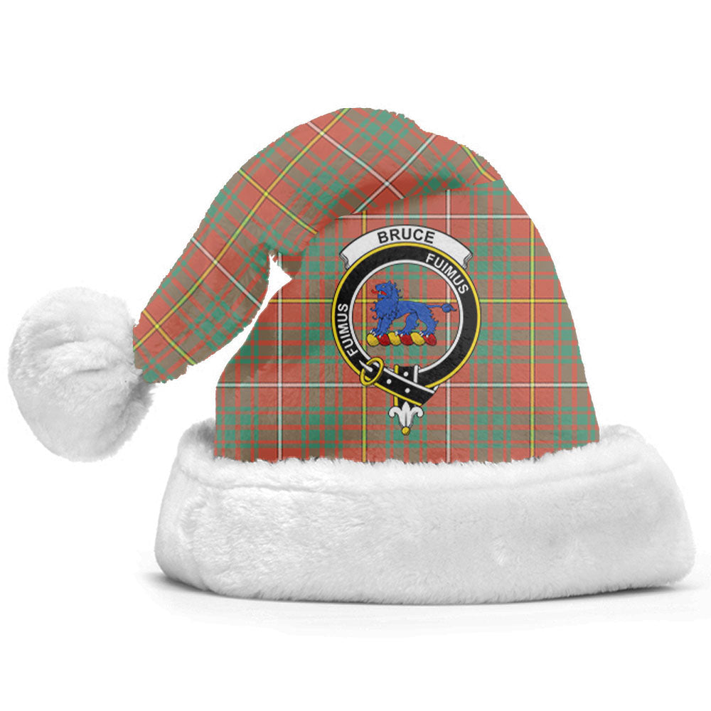 Bruce Ancient Tartan Crest Christmas Hat