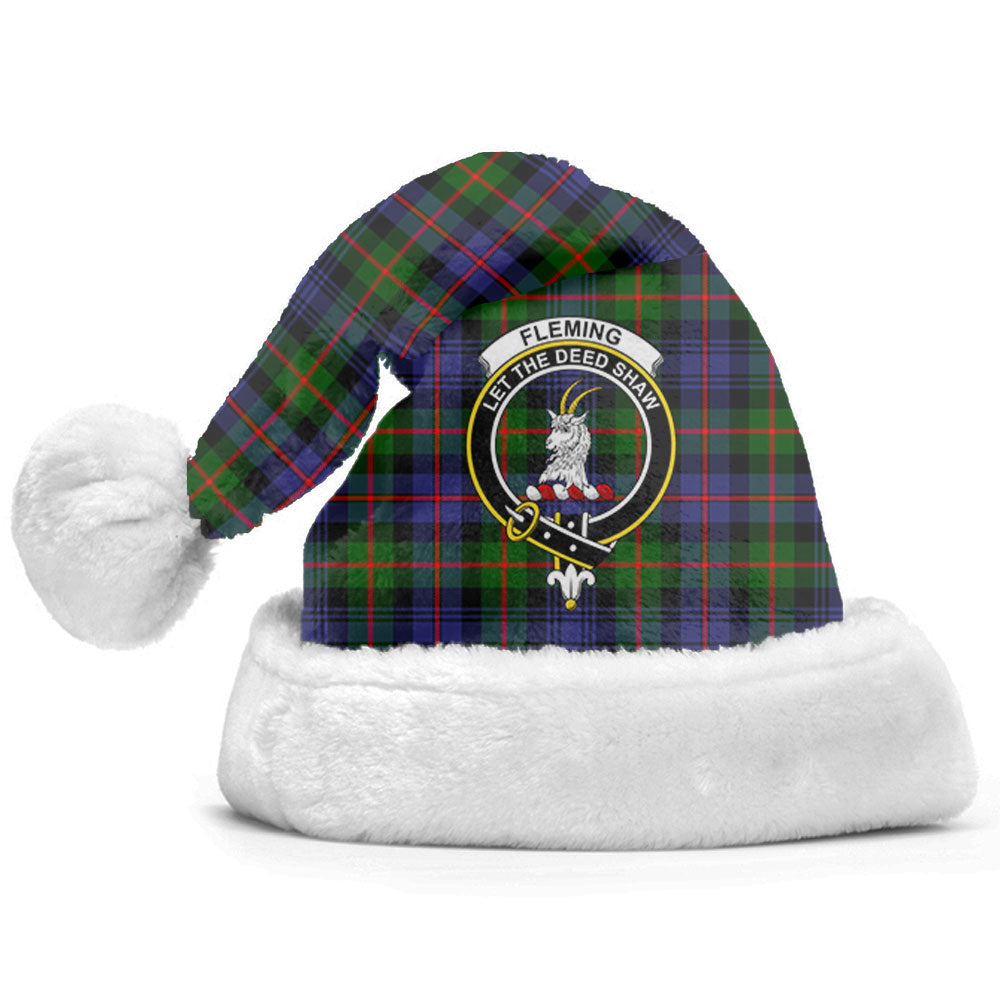 Fleming Tartan Crest Christmas Hat