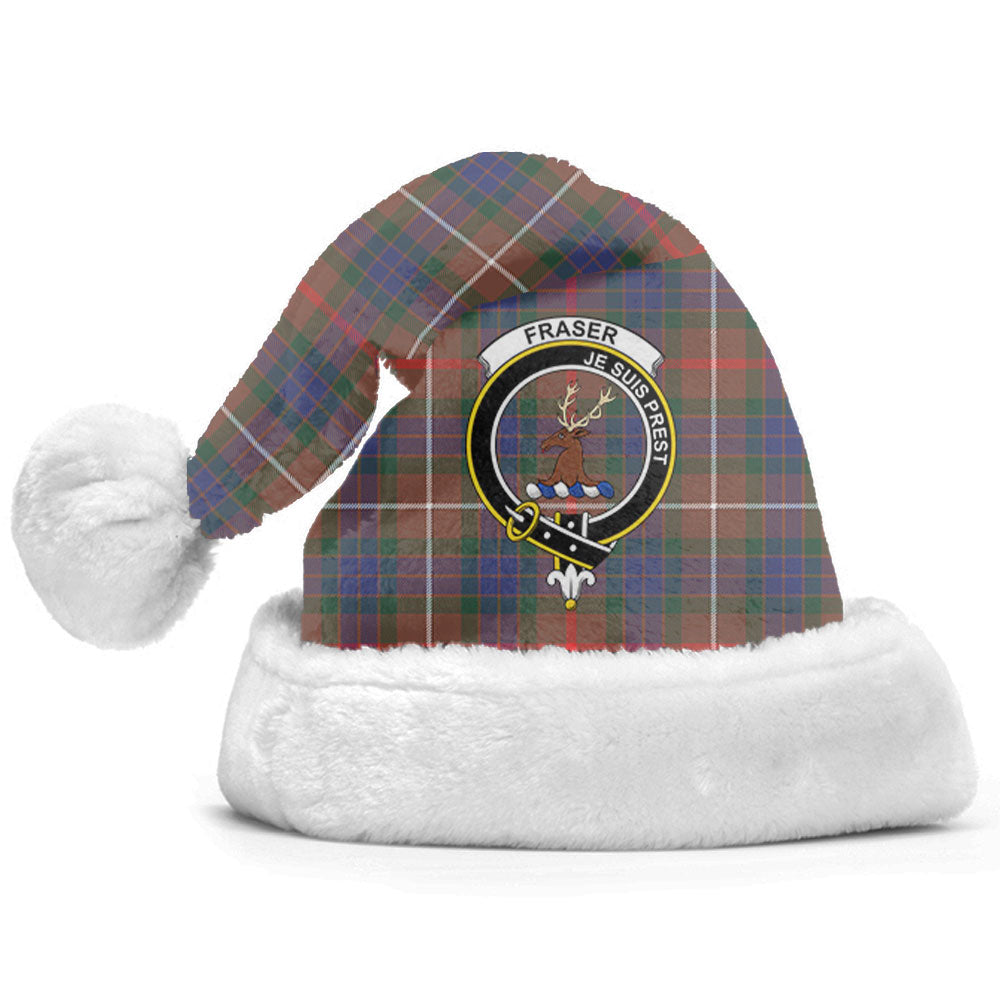 Fraser (of Lovat) Hunting Modern Tartan Crest Christmas Hat