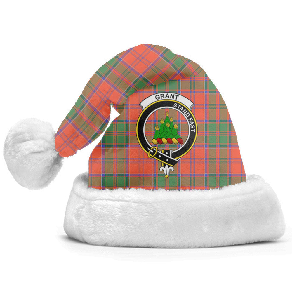 Grant Ancient Tartan Crest Christmas Hat