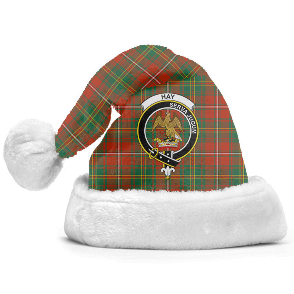 Hay Ancient Tartan Crest Christmas Hat