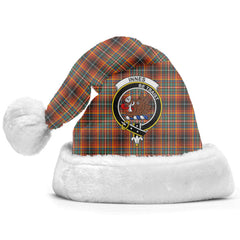 Innes Ancient Tartan Crest Christmas Hat