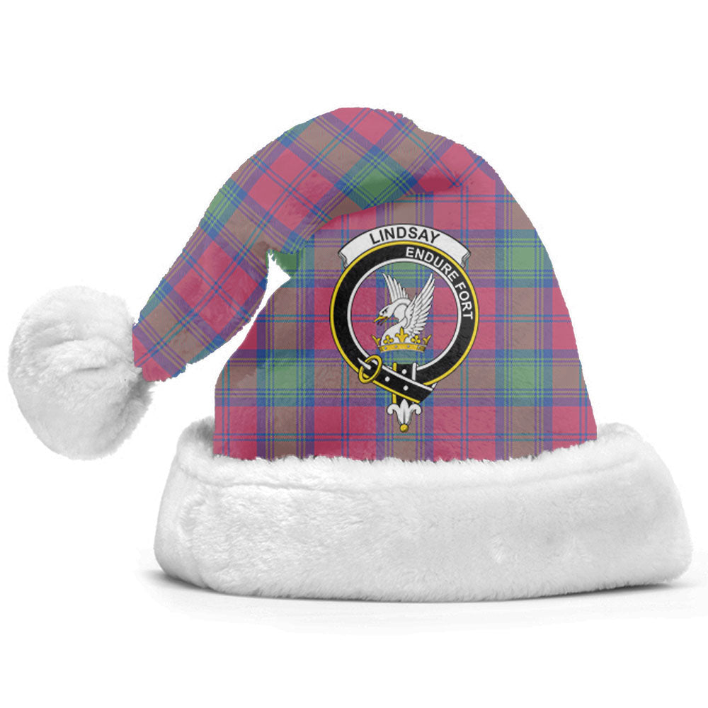 Lindsay Ancient Tartan Crest Christmas Hat