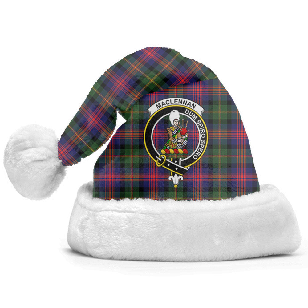 MacLennan Modern Tartan Crest Christmas Hat