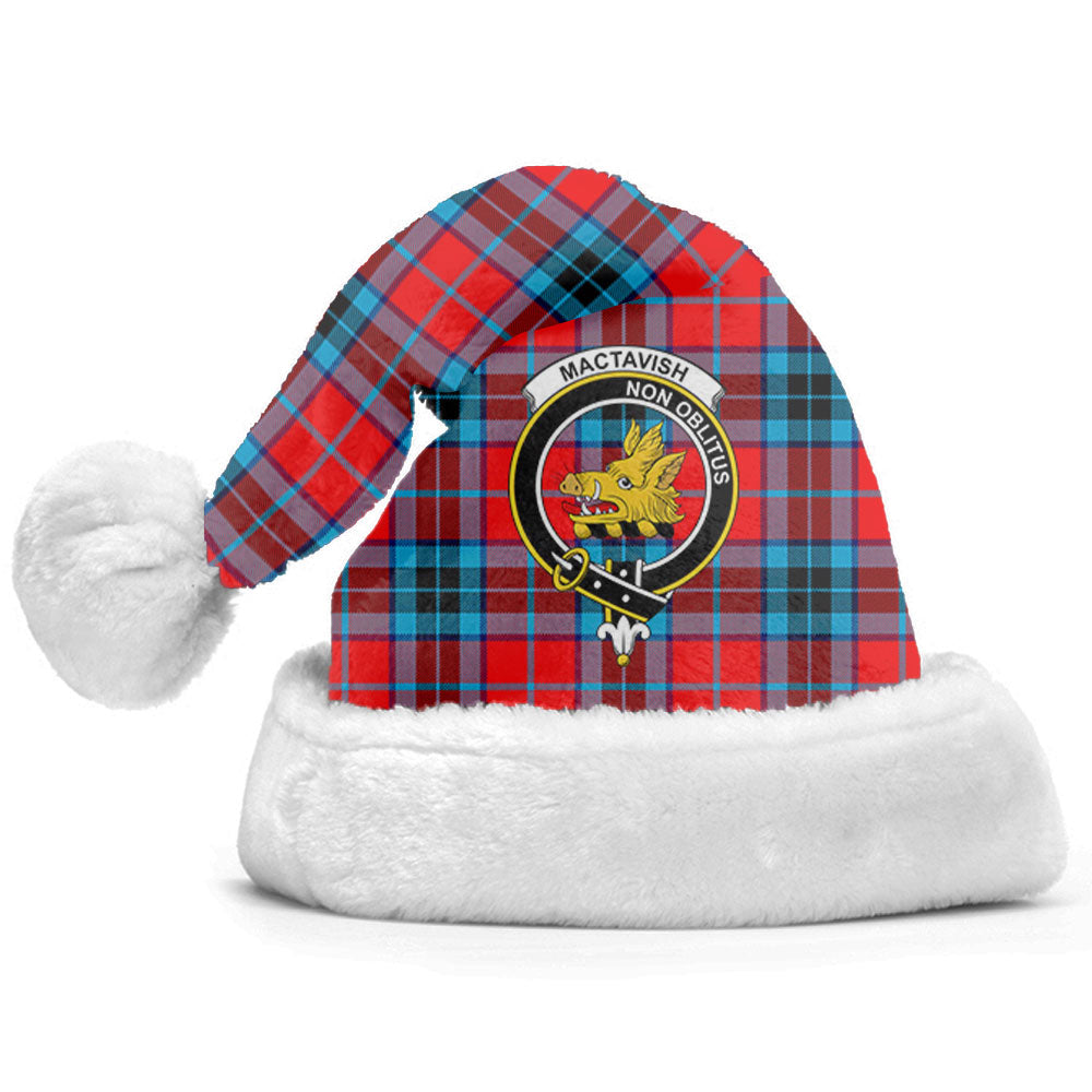 MacTavish Modern Tartan Crest Christmas Hat