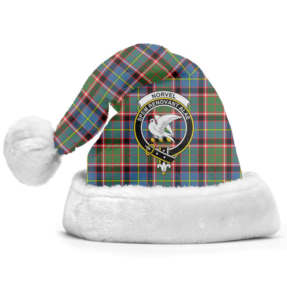 Norvel (or Norvill) Tartan Crest Christmas Hat