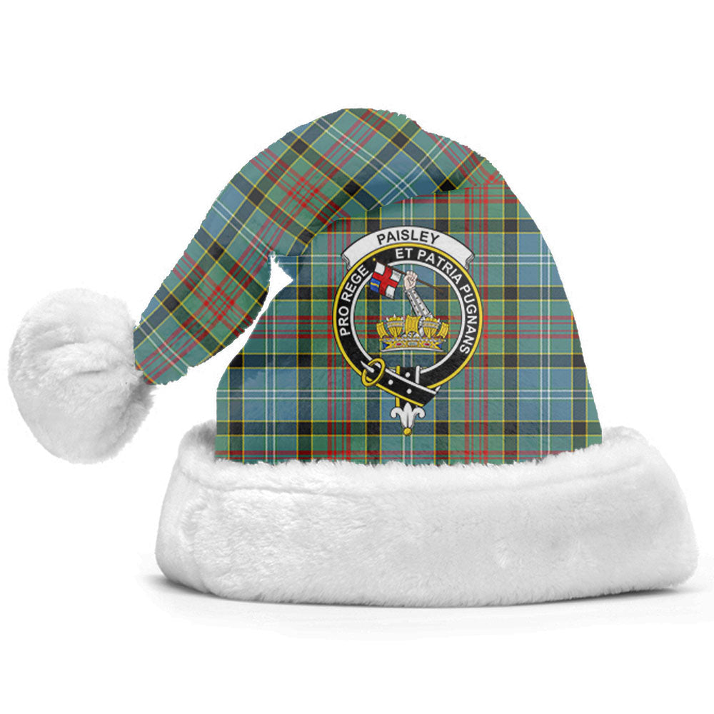 Paisley District Tartan Crest Christmas Hat