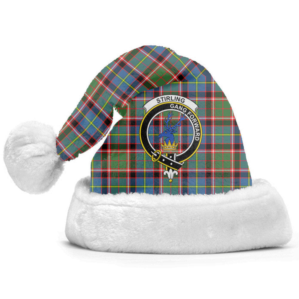 Stirling (of Cadder-Present Chief) Tartan Crest Christmas Hat