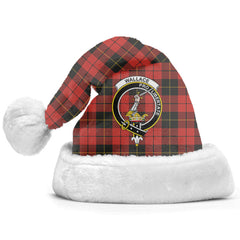 Wallace Weathered Tartan Crest Christmas Hat