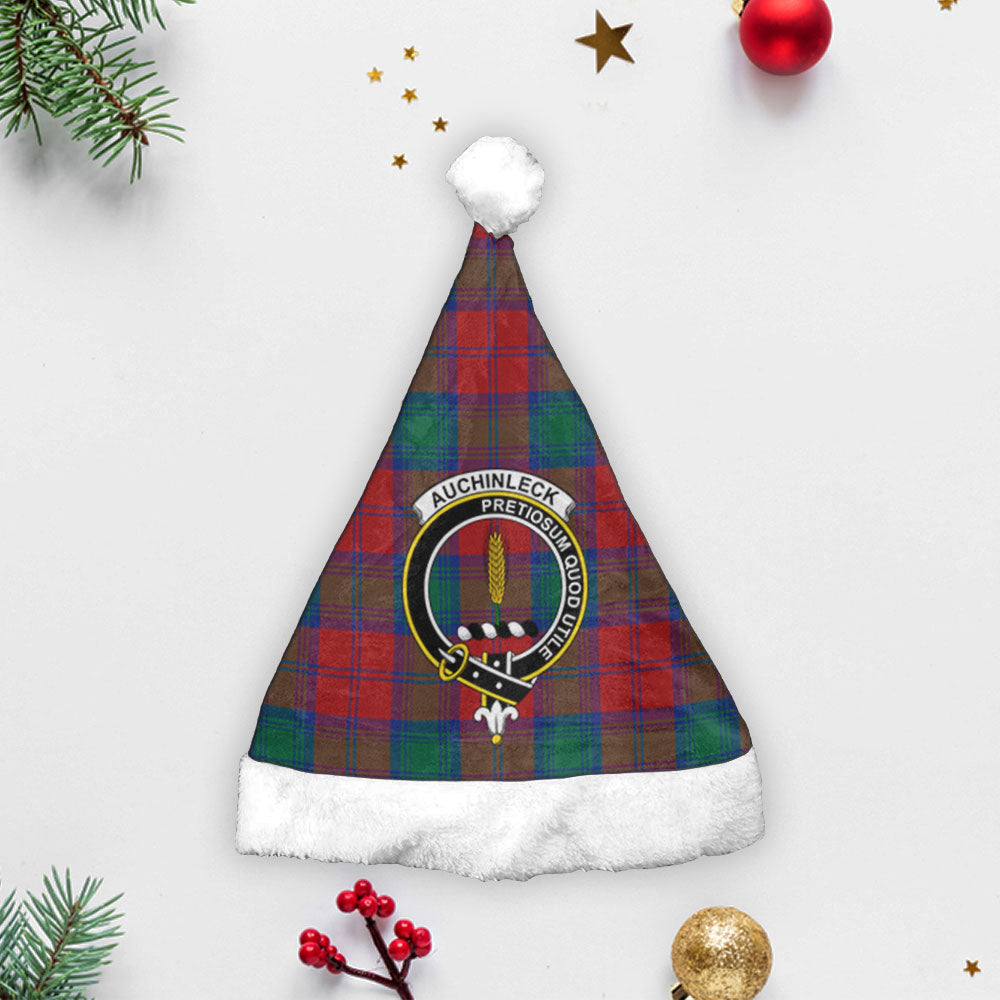 Auchinleck Tartan Crest Christmas Hat