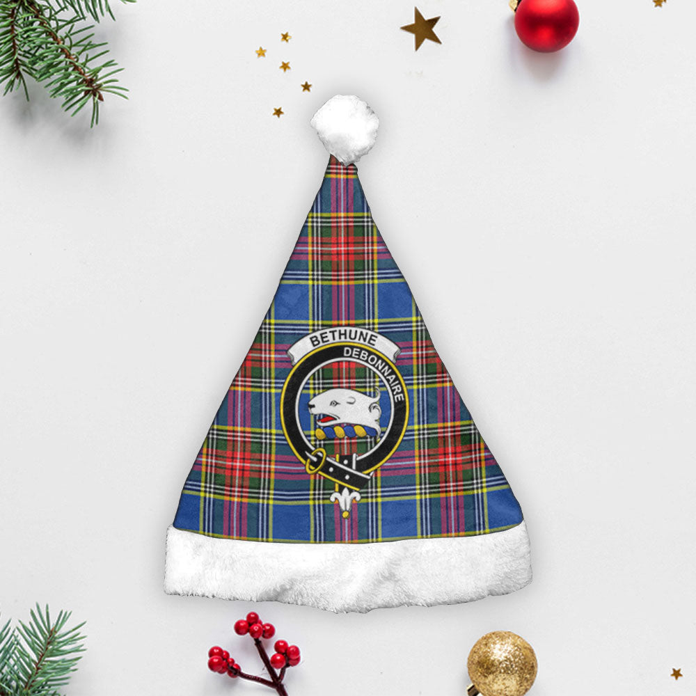 Bethune Modern Tartan Crest Christmas Hat