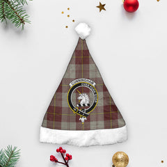 Cunningham Burgundy Dancers Tartan Crest Christmas Hat