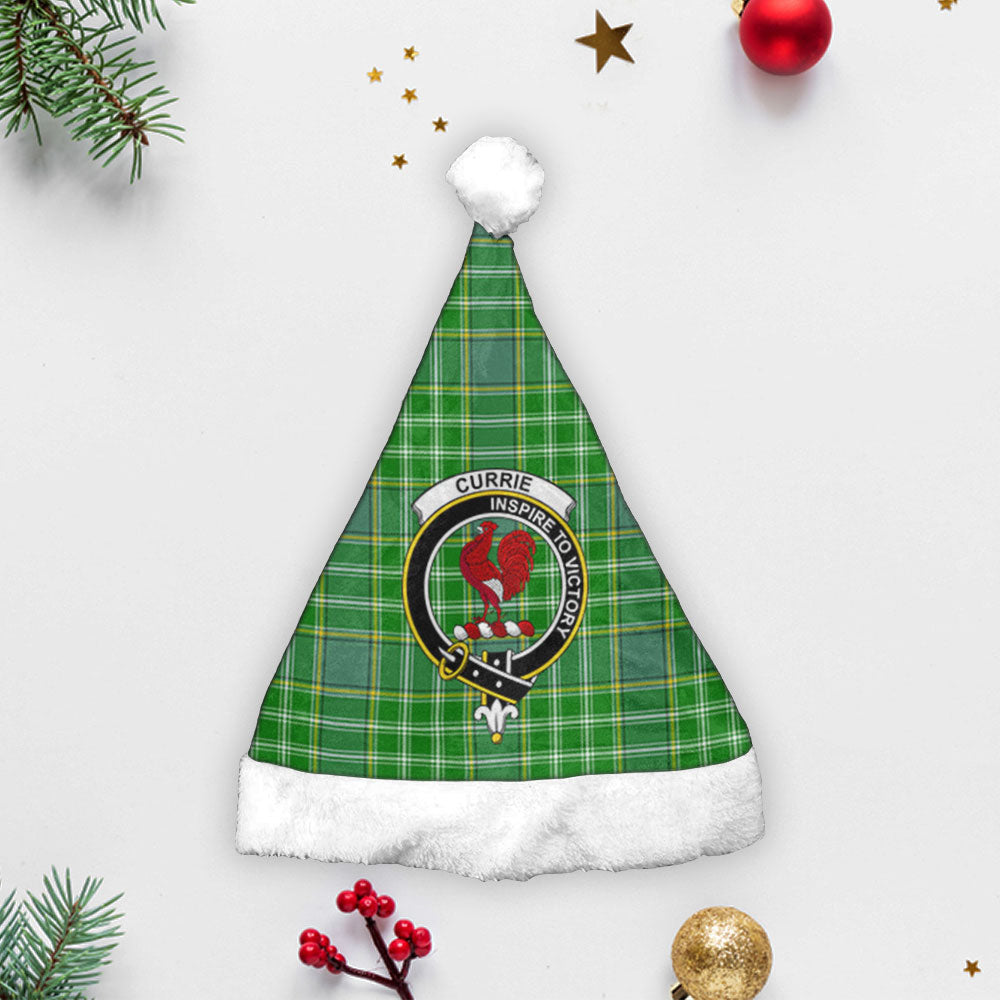 Currie or Curry Tartan Crest Christmas Hat
