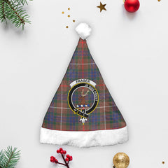 Fraser (of Lovat) Hunting Modern Tartan Crest Christmas Hat