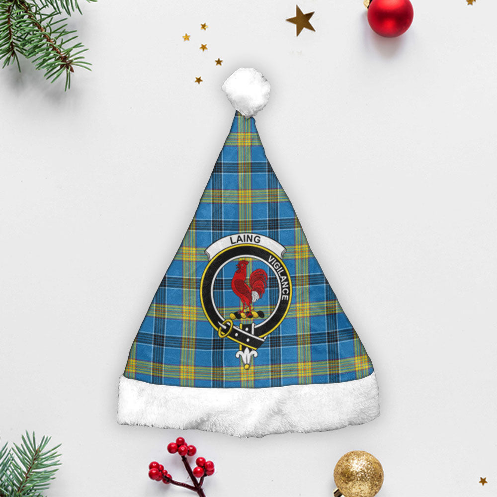 Laing Tartan Crest Christmas Hat