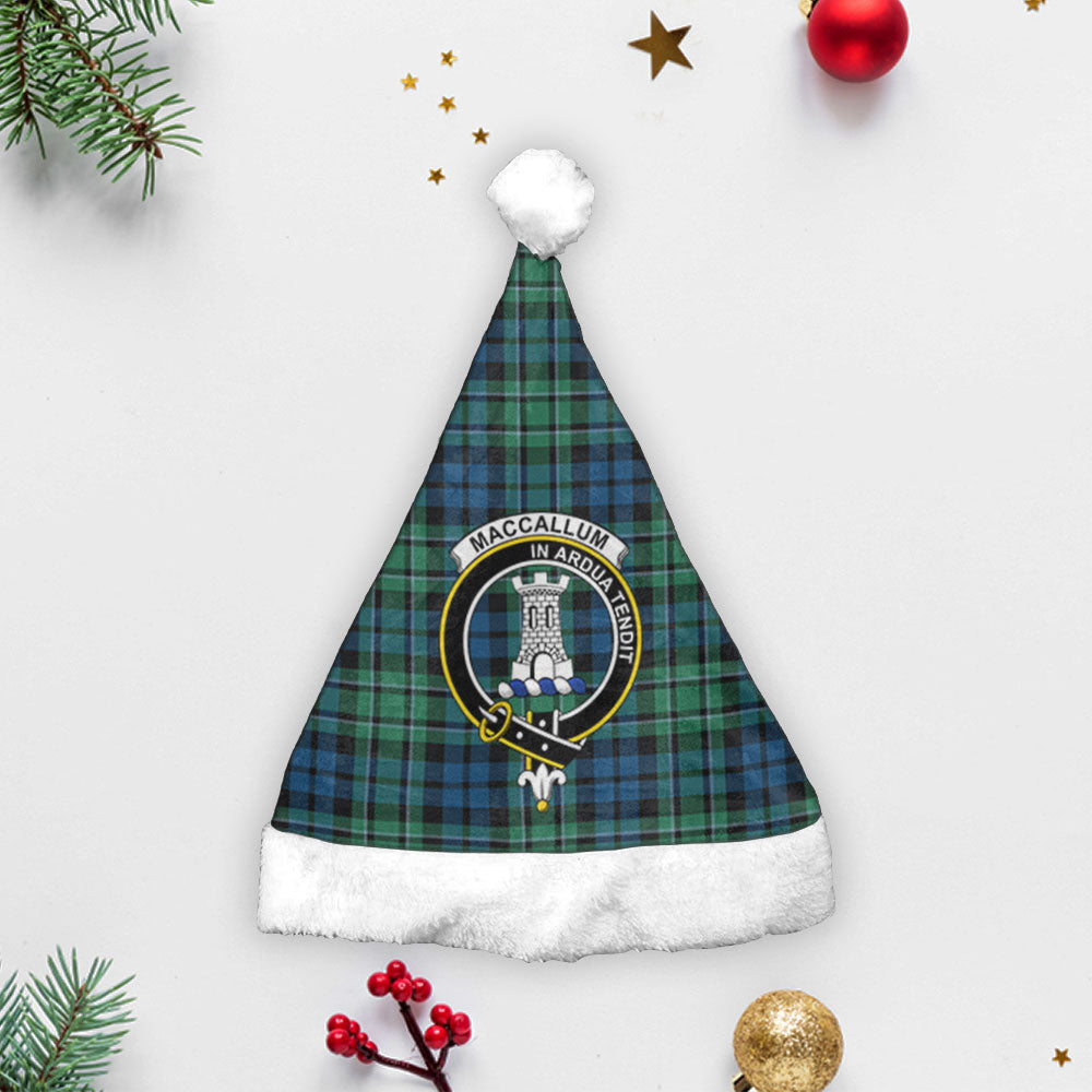 MacCallum Ancient Tartan Crest Christmas Hat