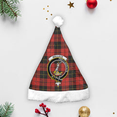 Wallace Weathered Tartan Crest Christmas Hat