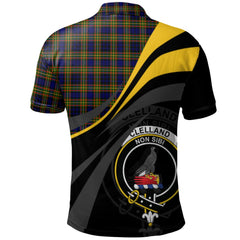 Clelland Modern Tartan Polo Shirt - Royal Coat Of Arms Style