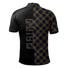 Clelland Modern Tartan Polo Shirt Half of Me - Cross Style