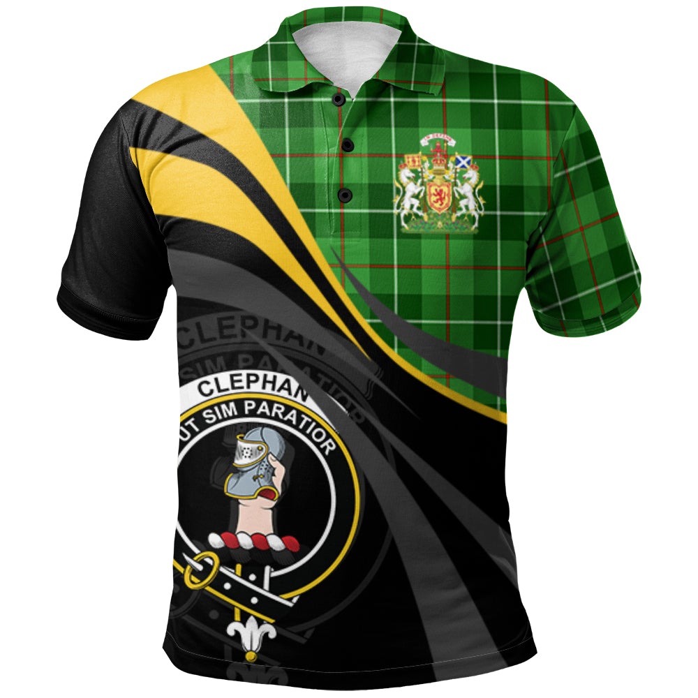 Clephan Tartan Polo Shirt - Royal Coat Of Arms Style