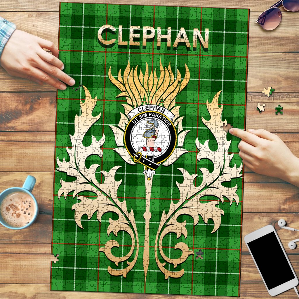Clephan Tartan Crest Thistle Jigsaw Puzzles