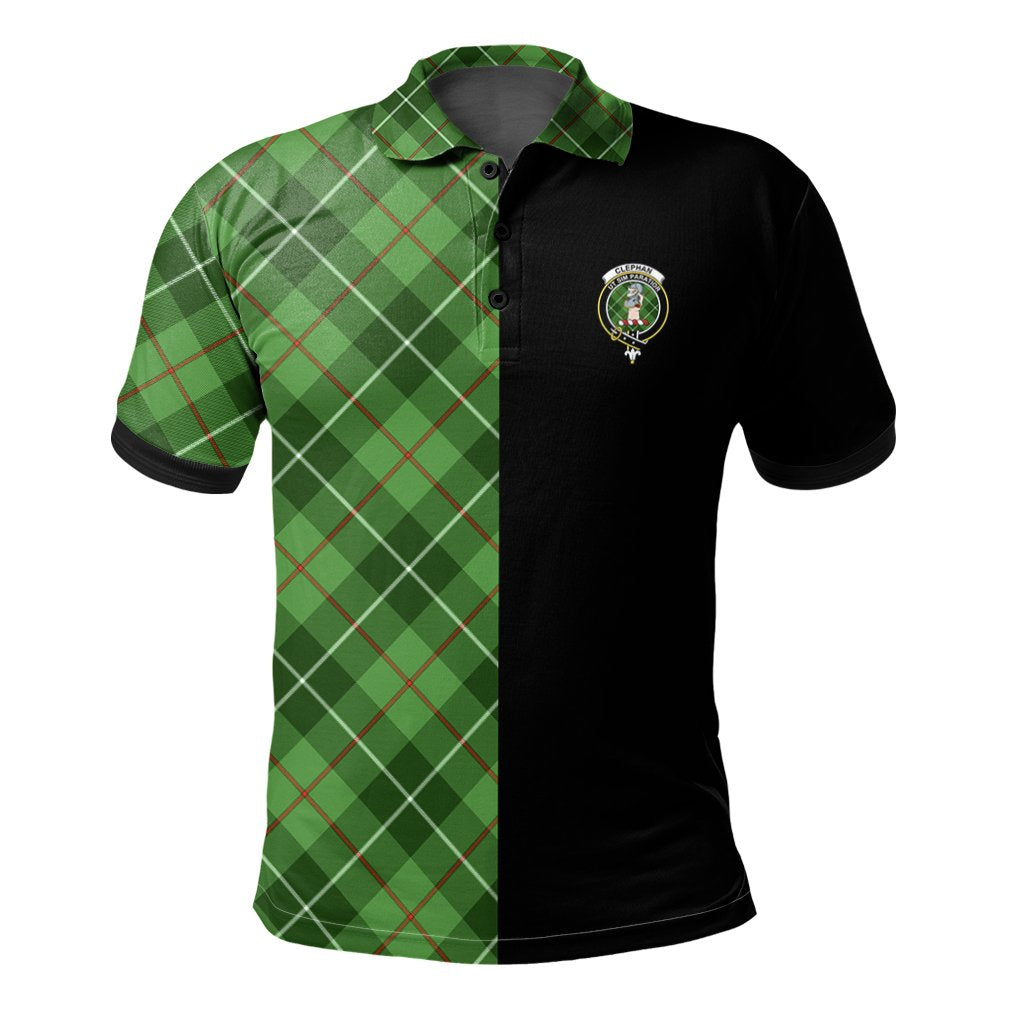 Clephan Tartan Polo Shirt Half of Me - Cross Style