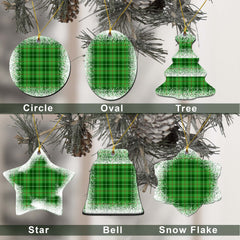 Clephane (or Clephan) Tartan Christmas Ceramic Ornament - Snow Style