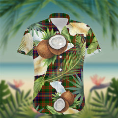 Cochrane Tartan Hawaiian Shirt Hibiscus, Coconut, Parrot, Pineapple - Tropical Garden Shirt