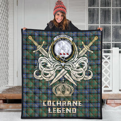 Cochrane Ancient Tartan Crest Legend Gold Royal Premium Quilt