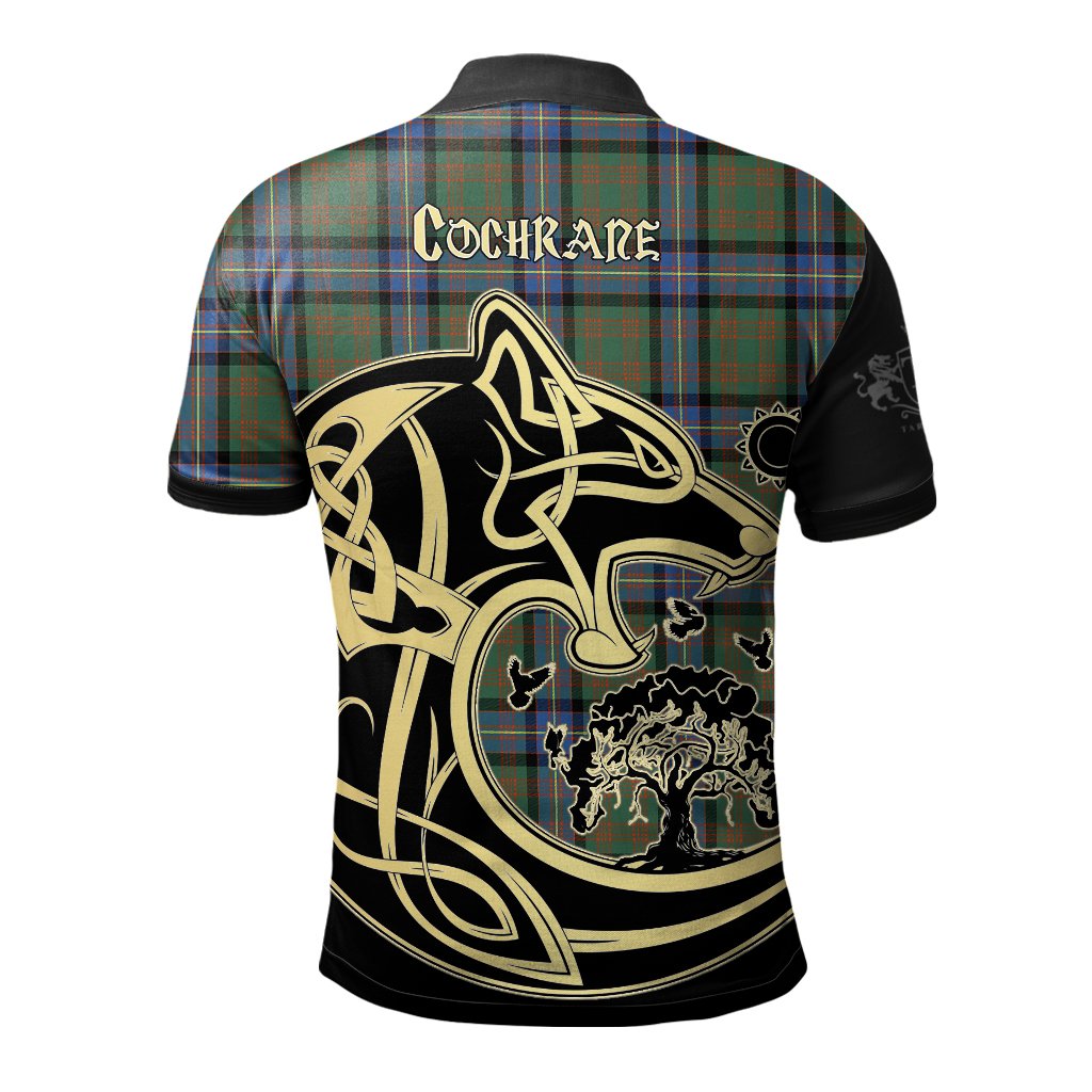 Cochrane Ancient Tartan Polo Shirt Viking Wolf