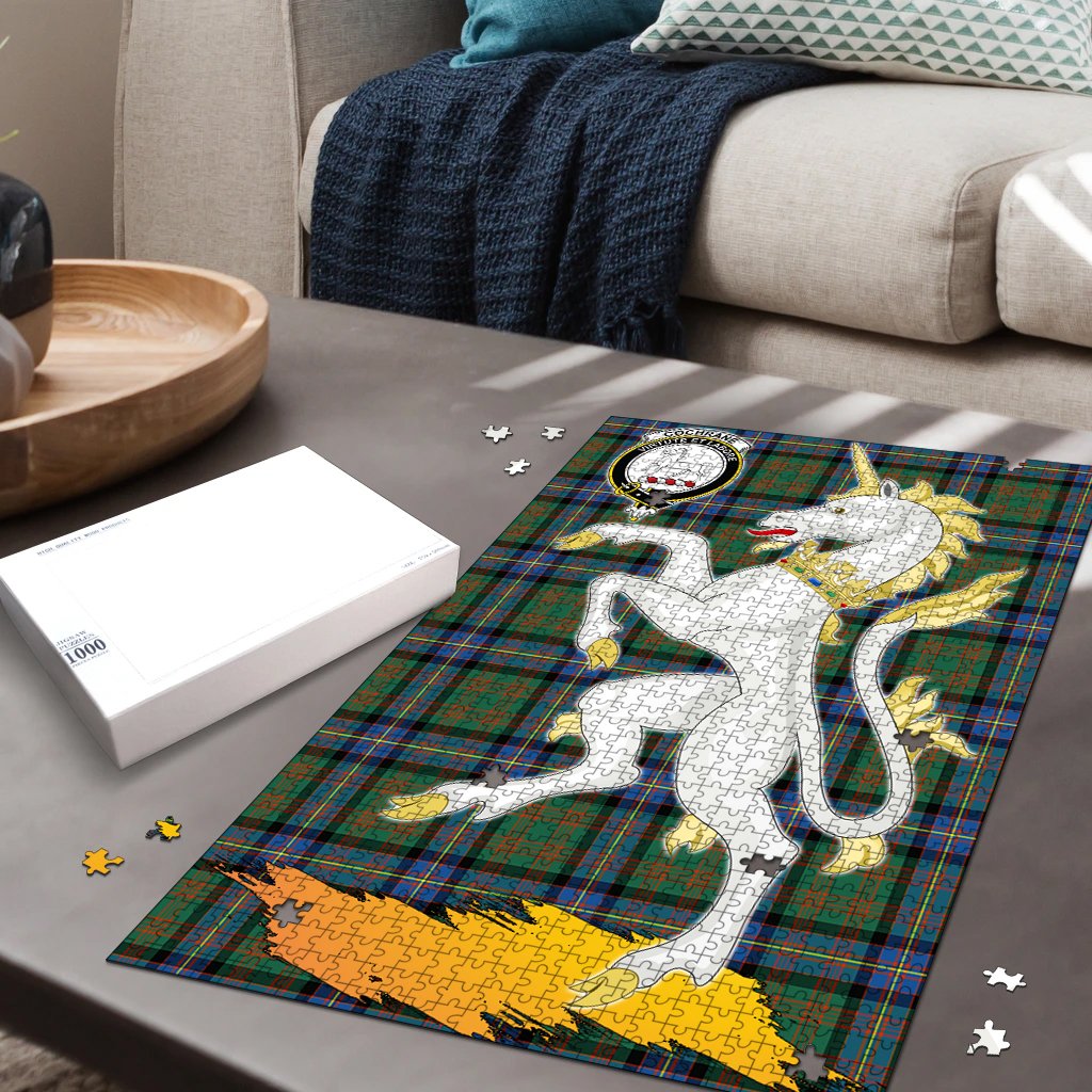 Cochrane Ancient Tartan Crest Unicorn Scotland Jigsaw Puzzles