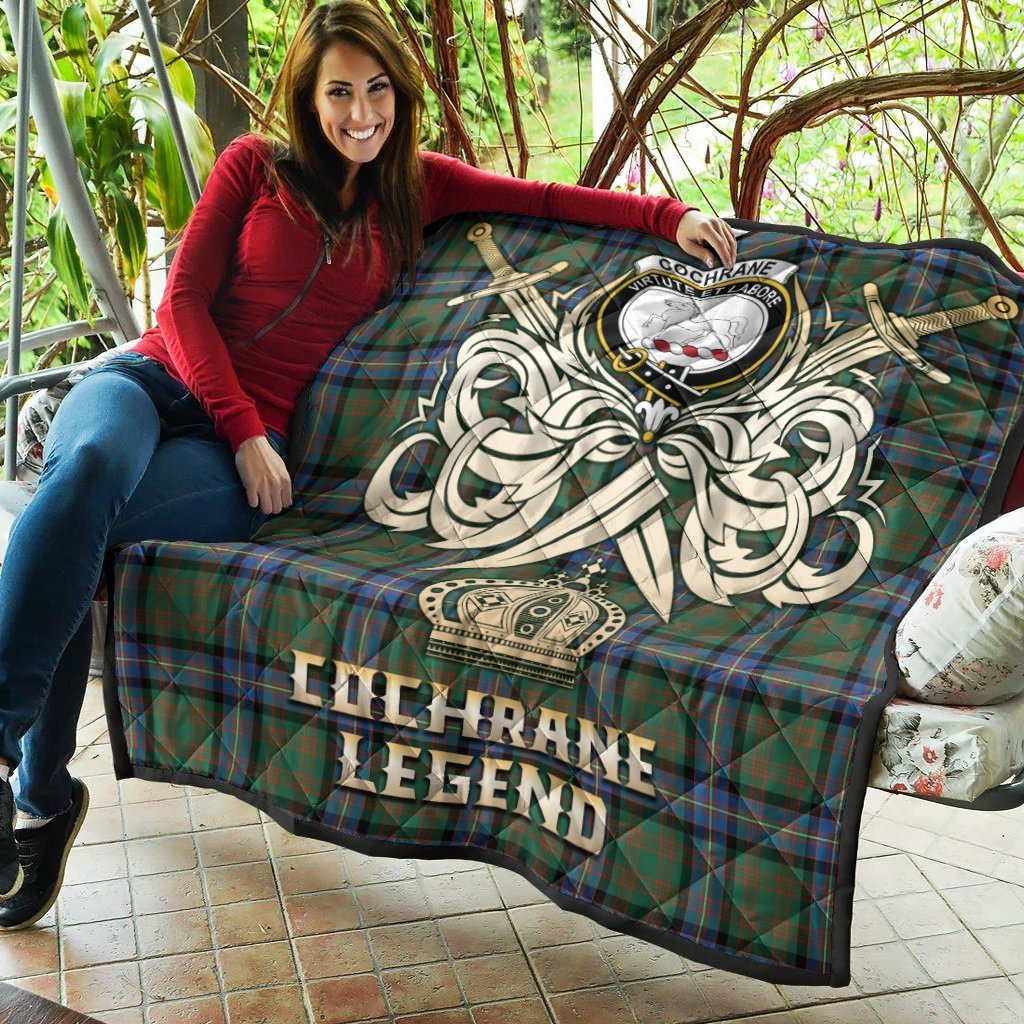 Cochrane Ancient Tartan Crest Legend Gold Royal Premium Quilt