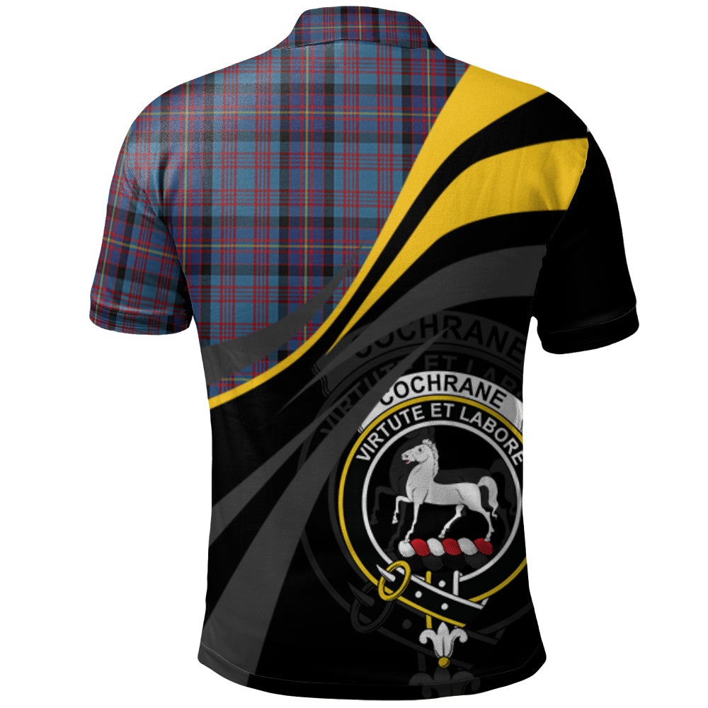 Cochrane Azure Tartan Polo Shirt - Royal Coat Of Arms Style