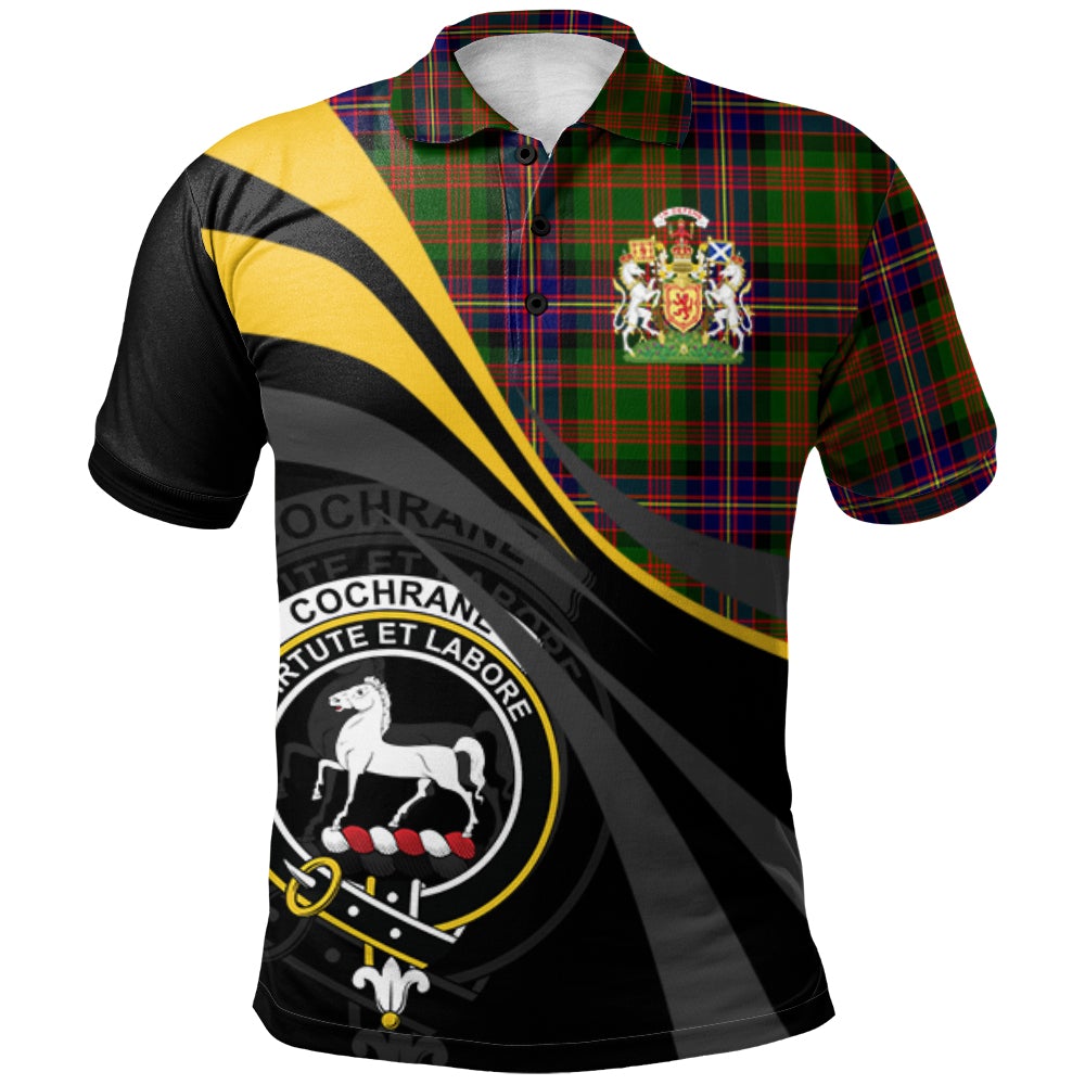 Cochrane Modern Tartan Polo Shirt - Royal Coat Of Arms Style