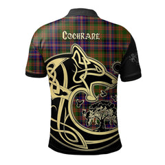 Cochrane Modern Tartan Polo Shirt Viking Wolf