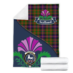 Cochrane Tartan Crest Premium Blanket - Thistle Style