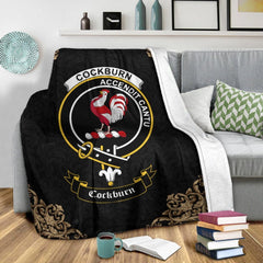Cockburn Crest Tartan Premium Blanket Black