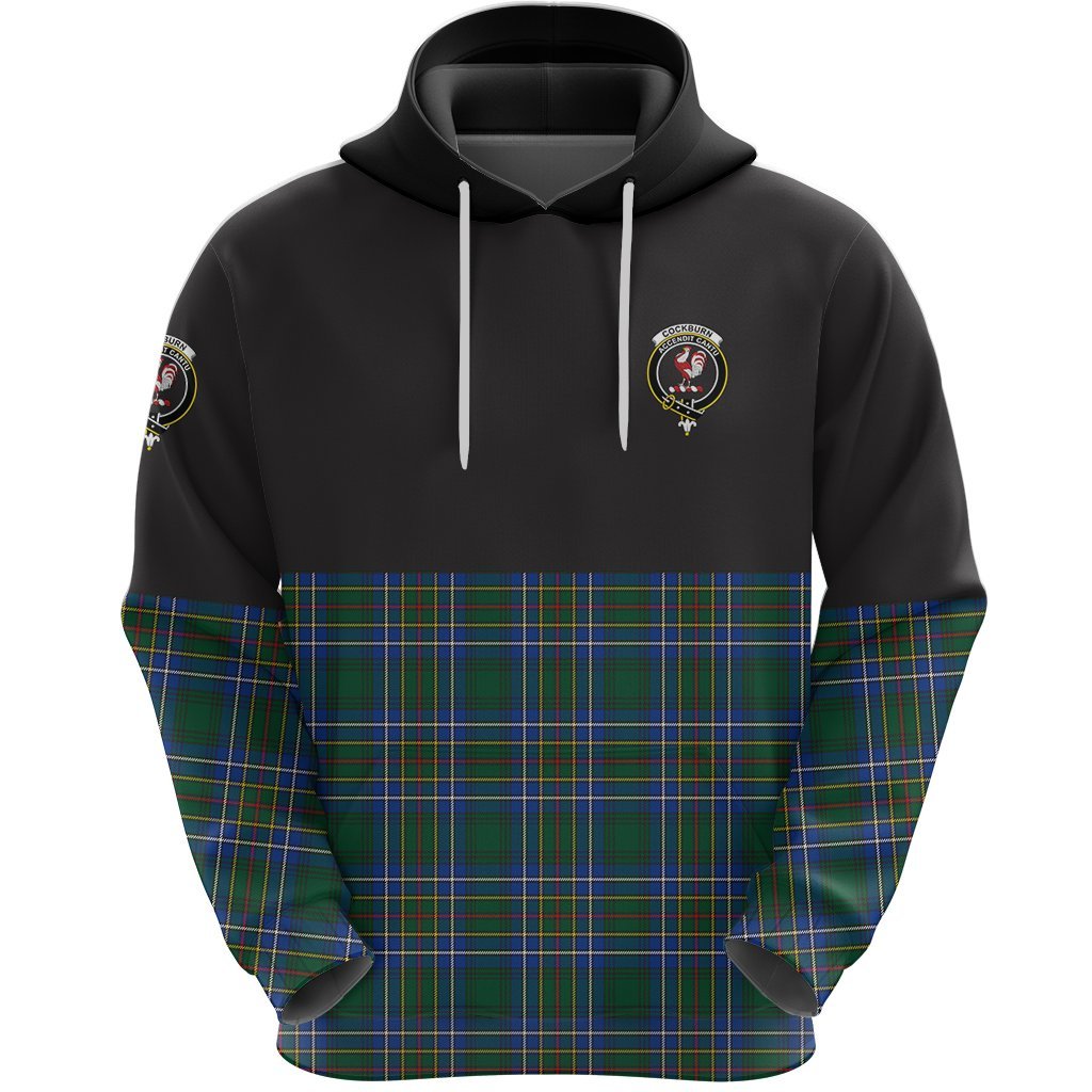 Cockburn Ancient Clan Half Of Tartan Hoodie