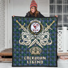 Cockburn Ancient Tartan Crest Legend Gold Royal Premium Quilt