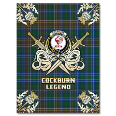 Cockburn Ancient Tartan Gold Courage Symbol Blanket