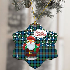 Colquhoun Ancient Tartan Christmas Ceramic Ornament - Santa Style