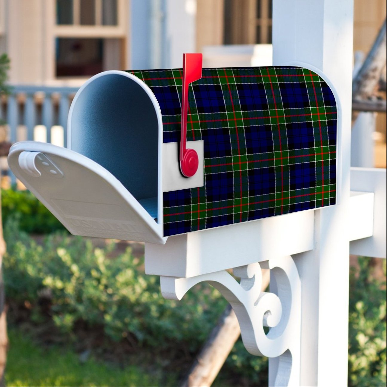 Colquhoun Modern Tartan Crest Mailbox
