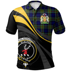 Colquhoun Modern Tartan Polo Shirt - Royal Coat Of Arms Style
