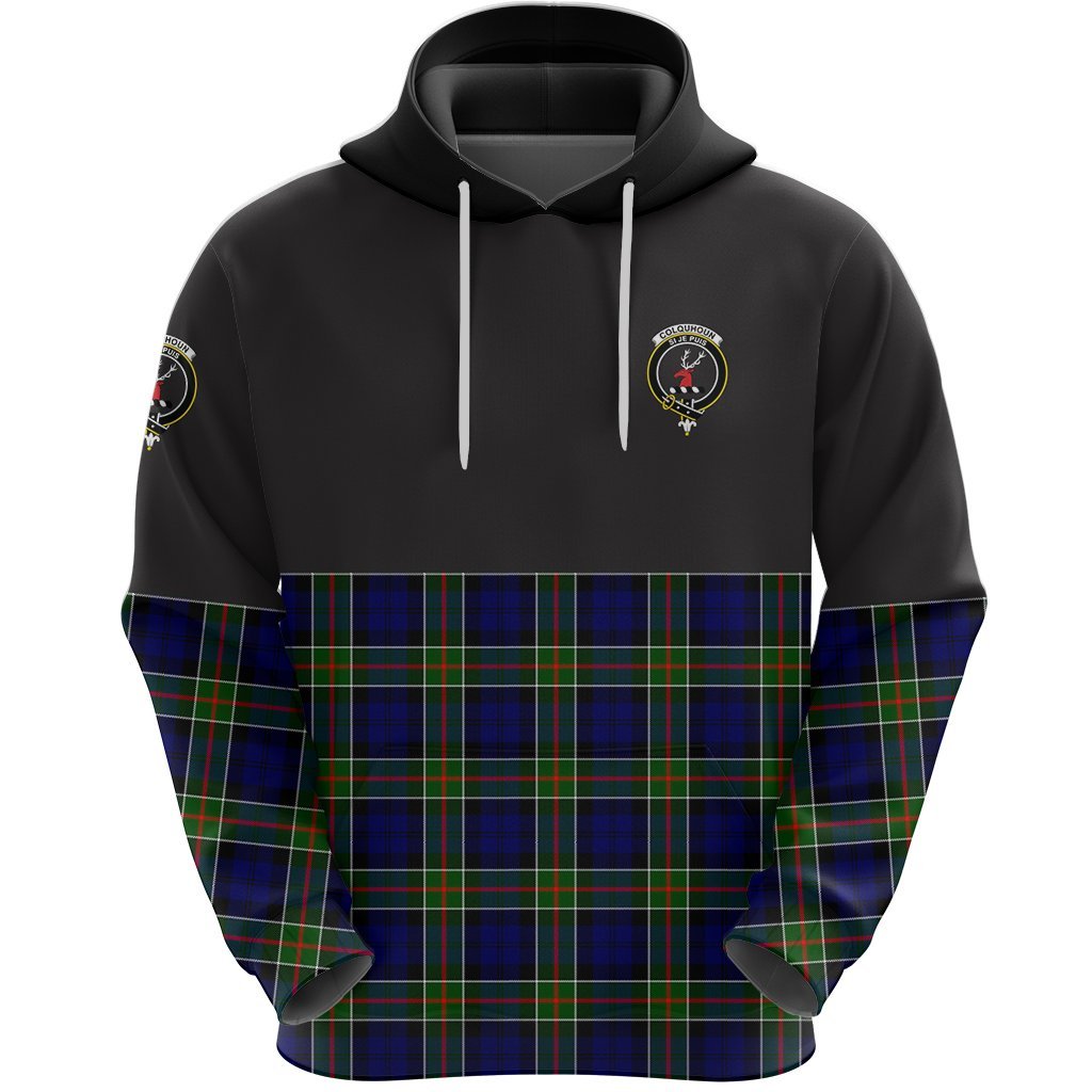 Colquhoun Modern Clan Half Of Tartan Hoodie