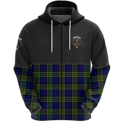 Colquhoun Modern Clan Half Of Tartan Zipper Hoodie